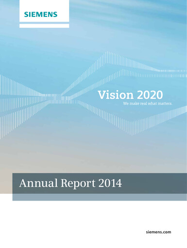 Thumbnail Siemens Annual Report 2014