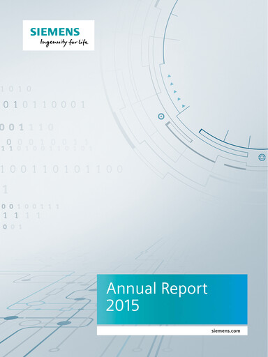 Thumbnail Siemens Annual Report 2015