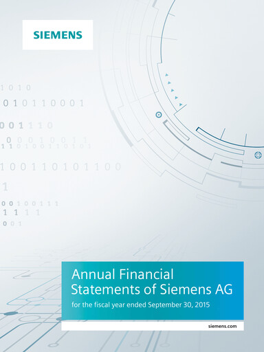 Thumbnail Siemens Financial Statement 2015