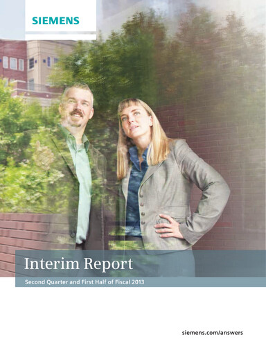 Thumbnail Siemens Half-year Report 2013-h1