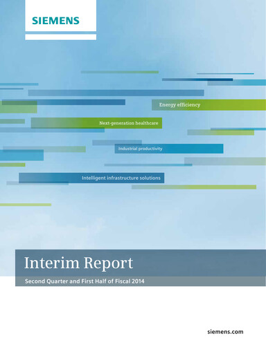 Thumbnail Siemens Half-year Report 2014-h1