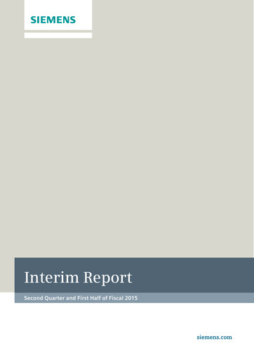 Thumbnail Siemens Half-year Report 2015-h1