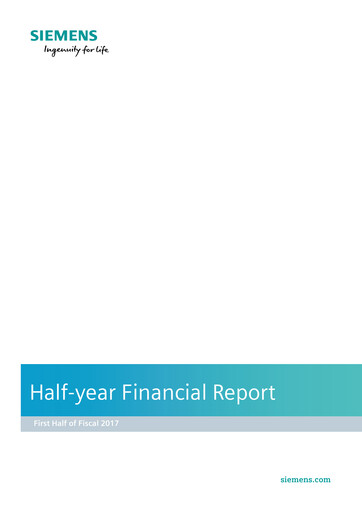 Thumbnail Siemens Half-year Report 2017-h1