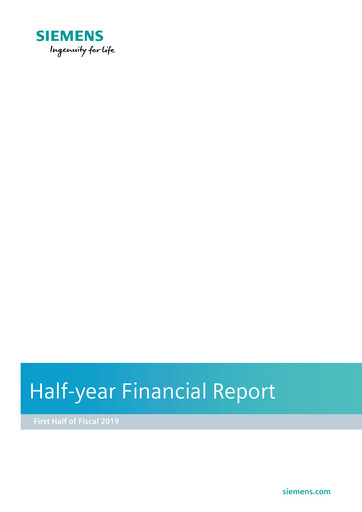 Thumbnail Siemens Half-year Report 2019-h1
