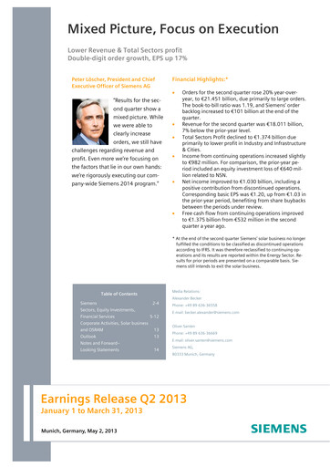 Thumbnail Siemens Quarterly Report 2013-q2