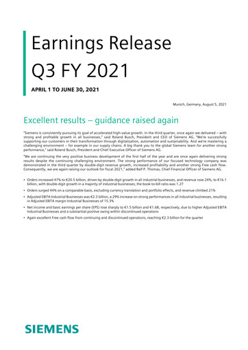 Thumbnail Siemens Quarterly Report 2021-q3