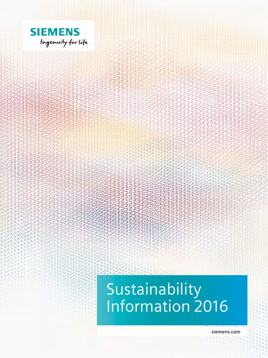 Thumbnail Siemens Sustainability Report 2016