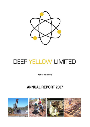 Thumbnail Deep Yellow Annual Report 2007