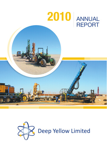 Thumbnail Deep Yellow Annual Report 2010