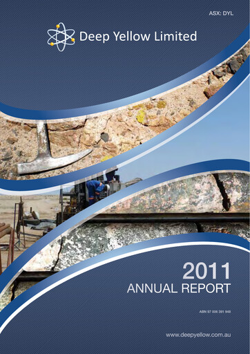 Thumbnail Deep Yellow Annual Report 2011