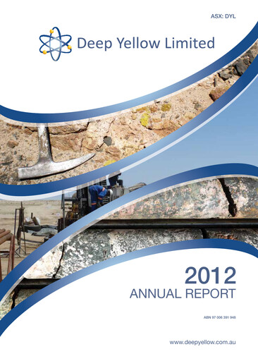 Thumbnail Deep Yellow Annual Report 2012