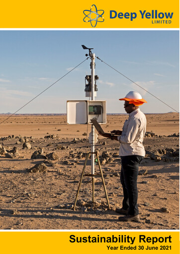 Thumbnail Deep Yellow Sustainability Report 2021