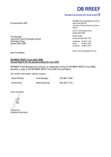 Thumbnail Dexus Annual Report 2007
