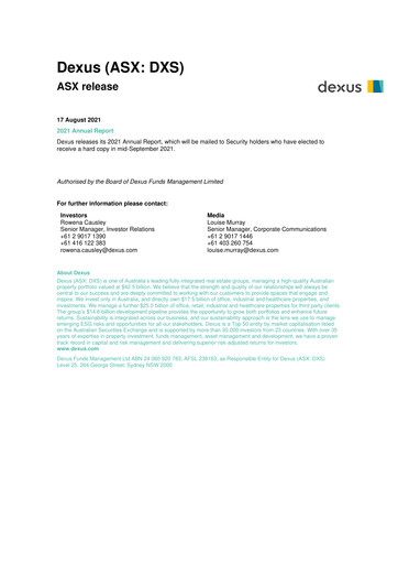 Thumbnail Dexus Annual Report 2021