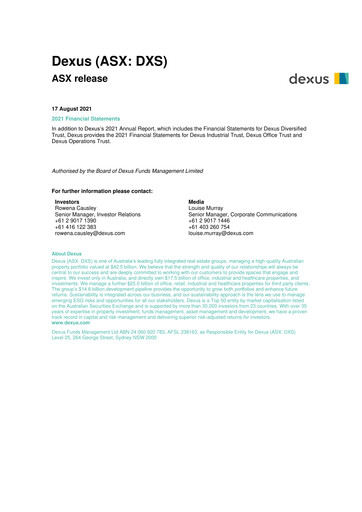 Thumbnail Dexus Financial Statement 2021