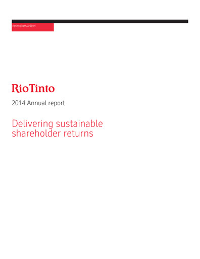 Thumbnail Rio Tinto Annual Report 2014