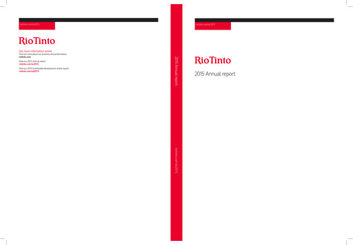 Thumbnail Rio Tinto Annual Report 2015