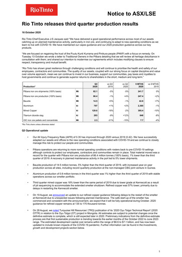 Thumbnail Rio Tinto Quarterly Report 2020-q3