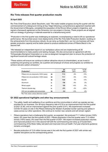 Thumbnail Rio Tinto Quarterly Report 2022-q1