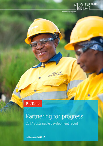 Thumbnail Rio Tinto Sustainability Report 2017