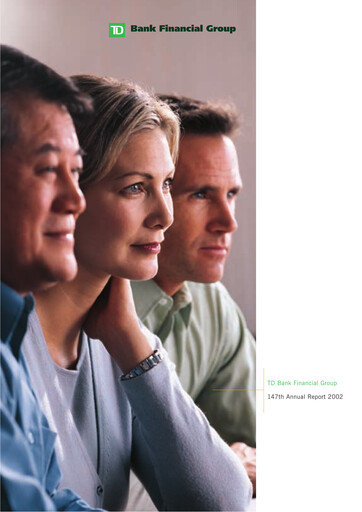 Thumbnail Toronto Dominion Bank Annual Report 2002