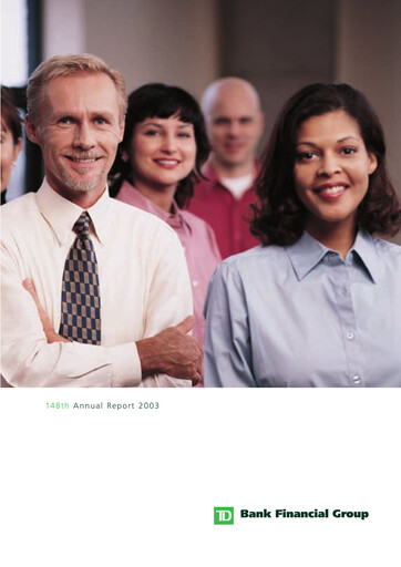 Thumbnail Toronto Dominion Bank Annual Report 2003