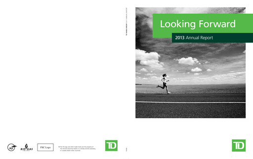 Thumbnail Toronto Dominion Bank Annual Report 2013