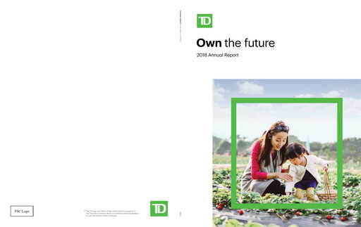 Thumbnail Toronto Dominion Bank Annual Report 2018