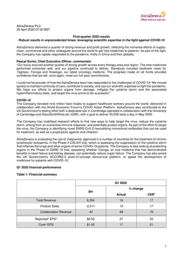 Thumbnail AstraZeneca Quarterly Report 2020-q1