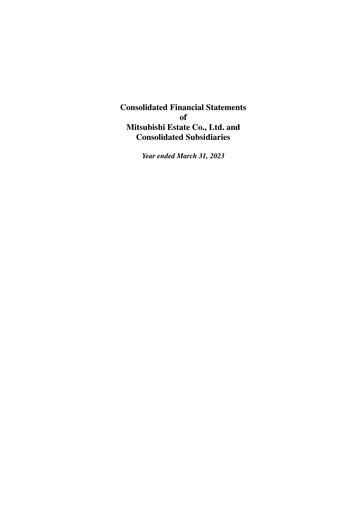 Thumbnail Mitsubishi Estate Financial Statement fy2023
