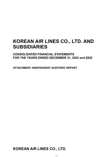 Thumbnail Korean Air Lines Financial Statement 2022-2023