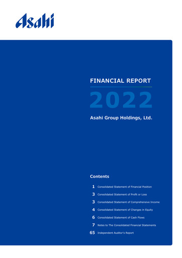 Miniature Asahi Group Rapport financier 2022