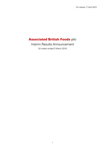 Thumbnail Associated British Foods Half-year Report 2018