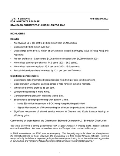 Thumbnail Standard Chartered Financial Statement 2002