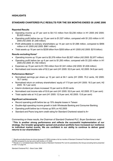 Thumbnail Standard Chartered Financial Statement 2006-h1