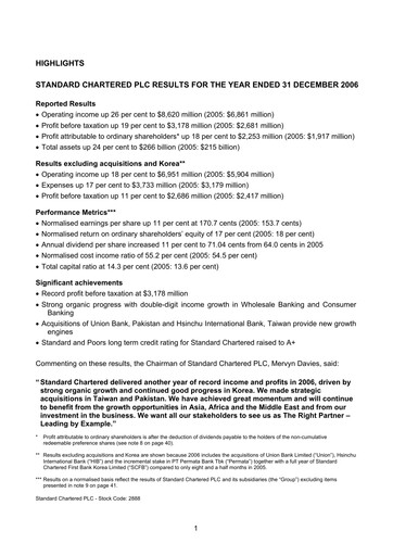 Thumbnail Standard Chartered Financial Statement 2006