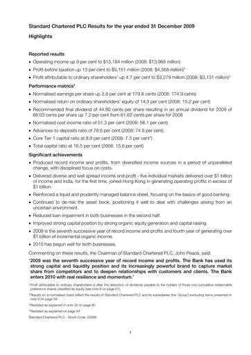Thumbnail Standard Chartered Financial Statement 2009