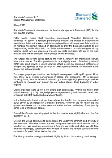 Thumbnail Standard Chartered Financial Statement 2013-q1