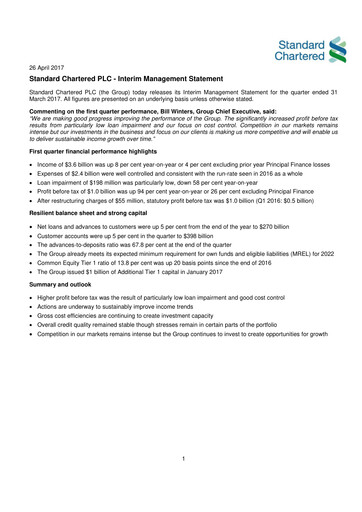 Thumbnail Standard Chartered Financial Statement 2017-q1