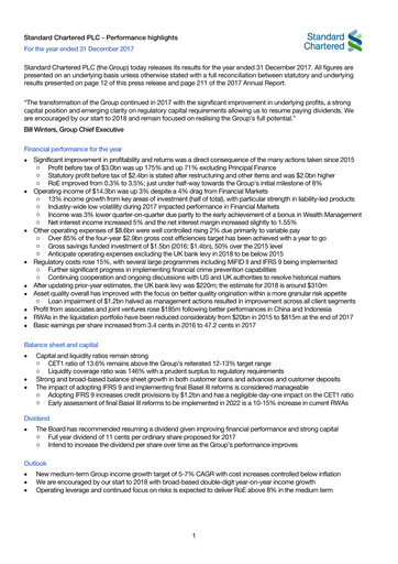 Thumbnail Standard Chartered Financial Statement 2017
