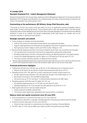 Thumbnail Standard Chartered Financial Statement 2018-9m