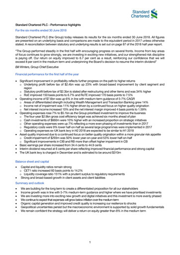 Thumbnail Standard Chartered Financial Statement 2018-h1