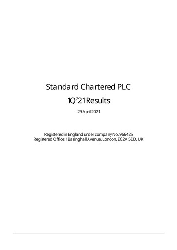 Thumbnail Standard Chartered Financial Statement 2021-q1