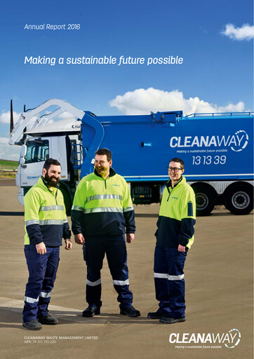 Thumbnail Cleanaway Waste Management Annual Report 2016