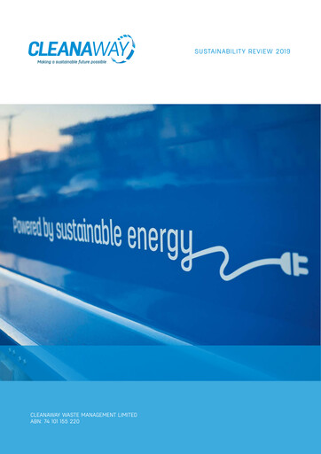 Thumbnail Cleanaway Waste Management Sustainability Report 2019
