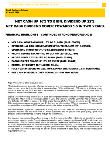 Miniature Legal & General Rapport financier 2013