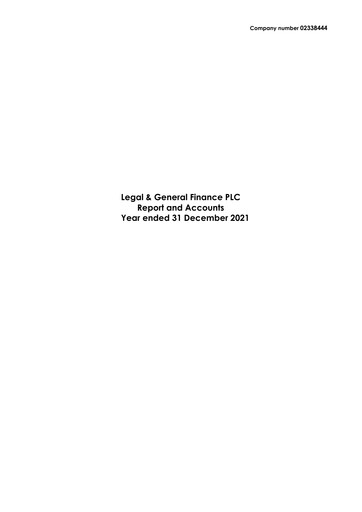 Thumbnail Legal & General Financial Statement 2021