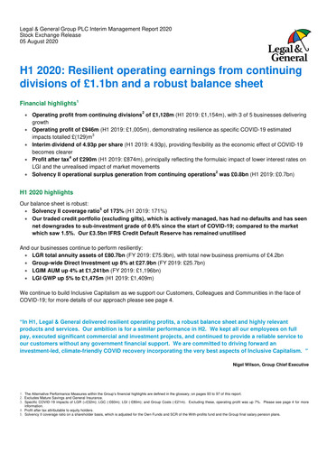 Vorschaubild Legal & General Halbjahresbericht 2020