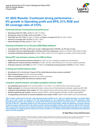 Vorschaubild Legal & General Halbjahresbericht 2022