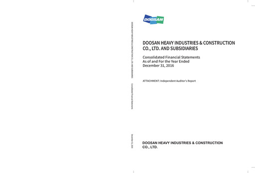 Miniature Doosan Enerbility Bilan financier 2016